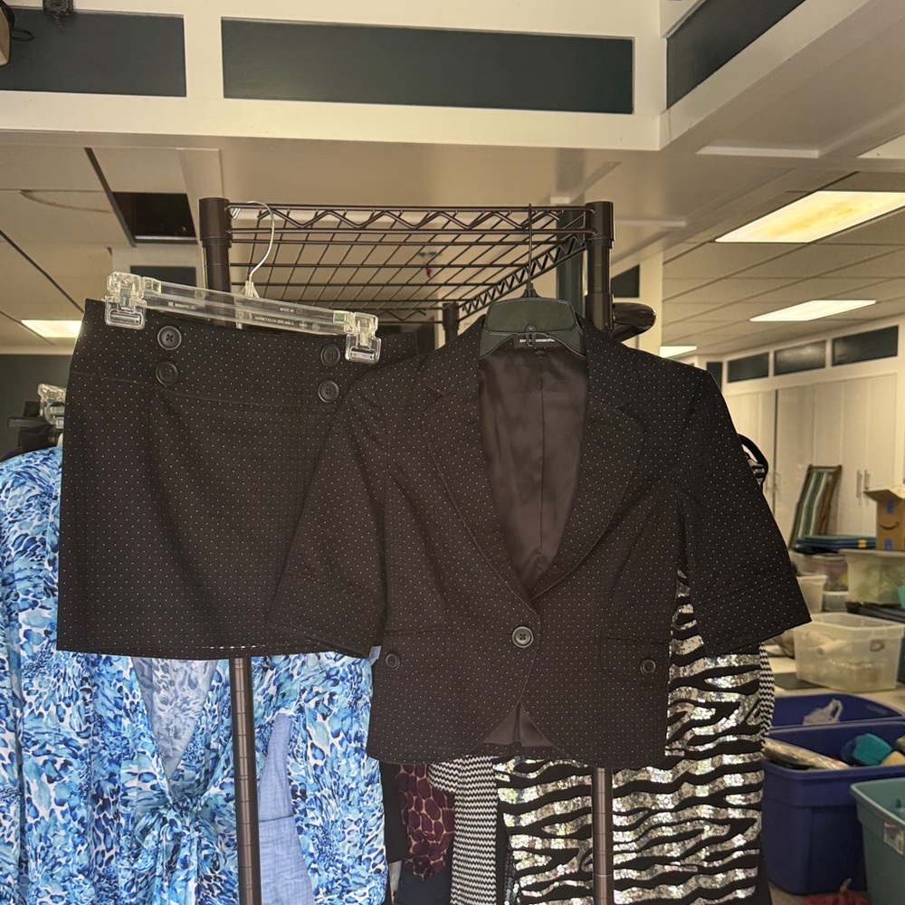 Black Blazer and Skirt Set